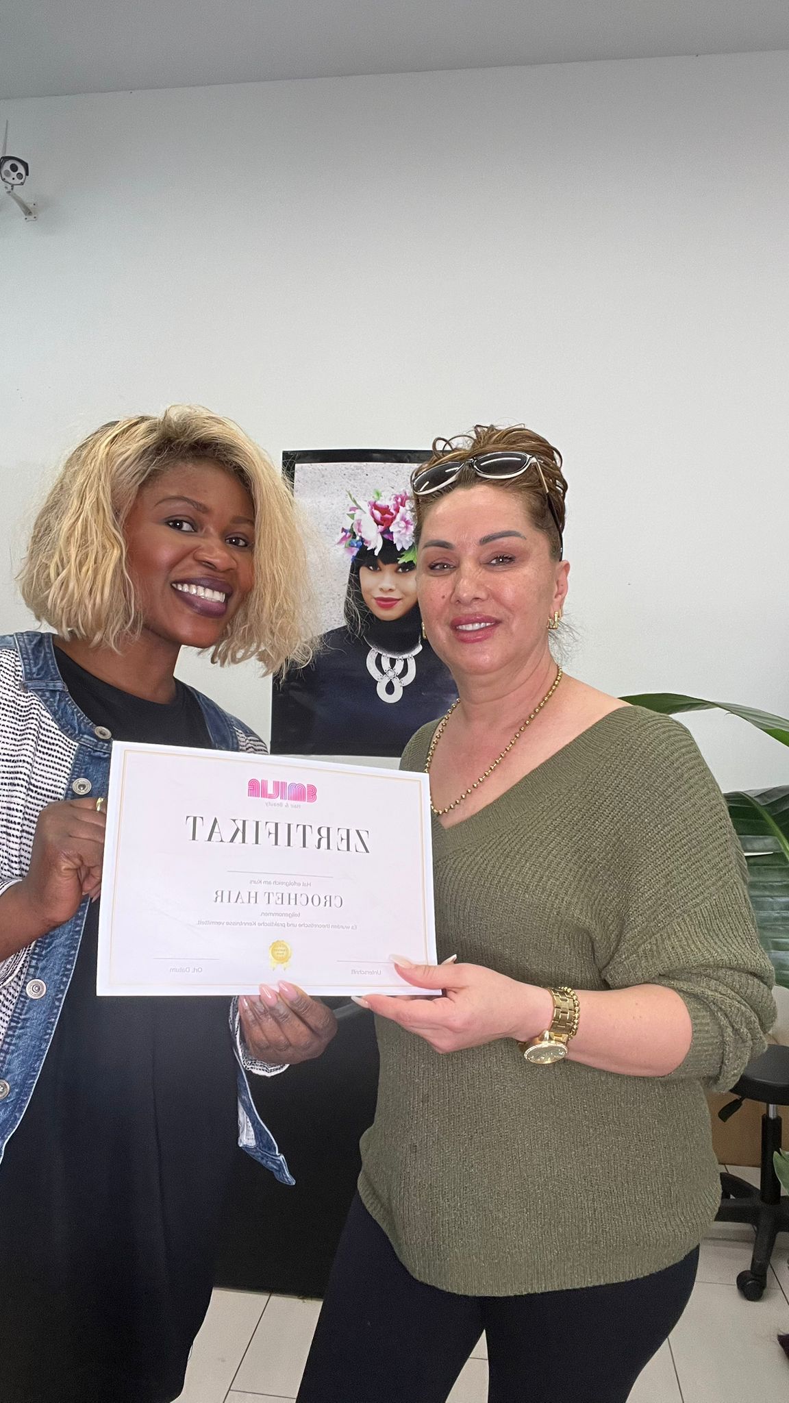 Emilia Appiah with certificate 1