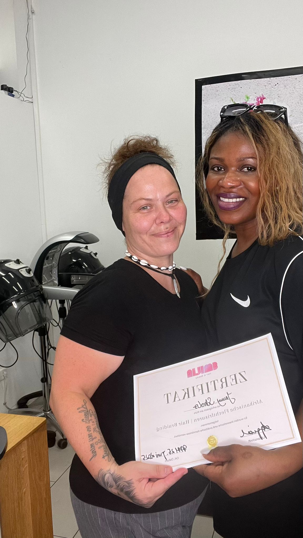 Emilia Appiah with certificate 2